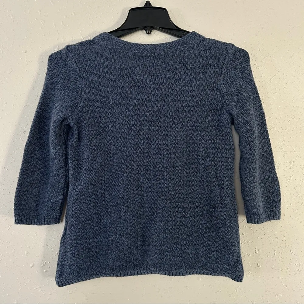 🦋 Vintage Christopher & Banks Blue Cardigan Single Button Casual Medium - Image 4