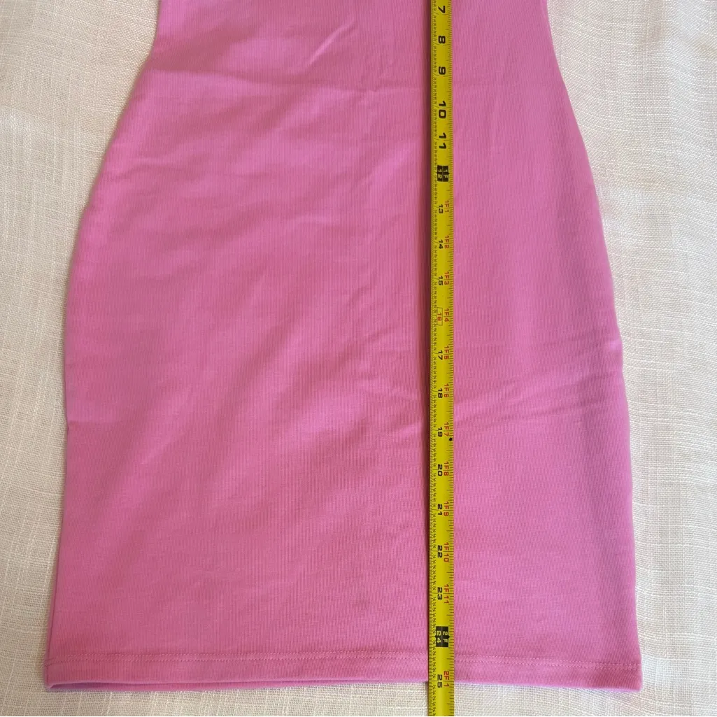 ZARA NWT Fitted Stretch Mini Dress in Bubblegum Pink Size Medium - Image 7