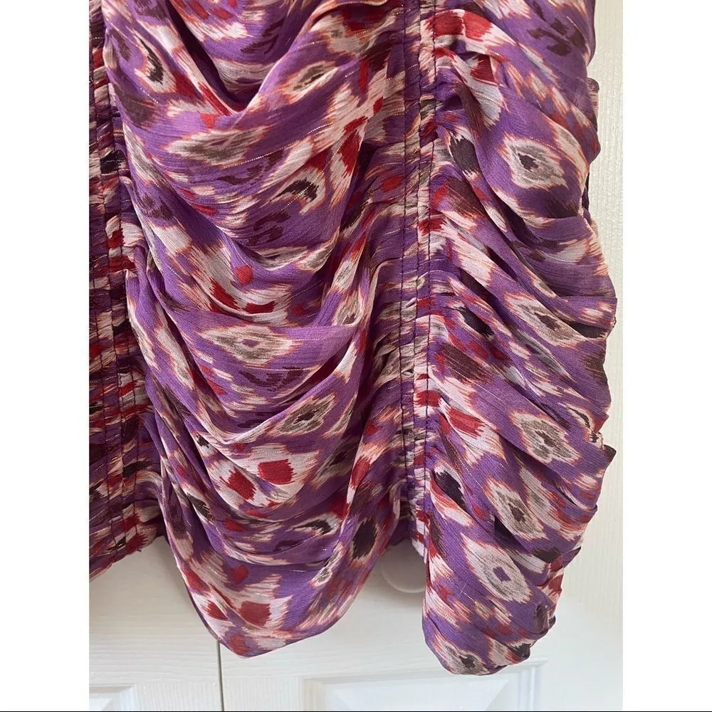 Printed Mini Dress with Knots & Draping - Image 7