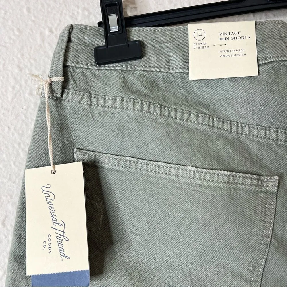 Universal Thread Vintage Midi Cut Off Shorts NEW Size 14/32 - Image 5