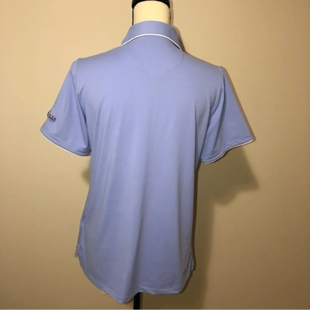 Peter Millar UPF 50 Sun Protection Womens Carolinas Golf Shirt Size Medium Blue - Image 5
