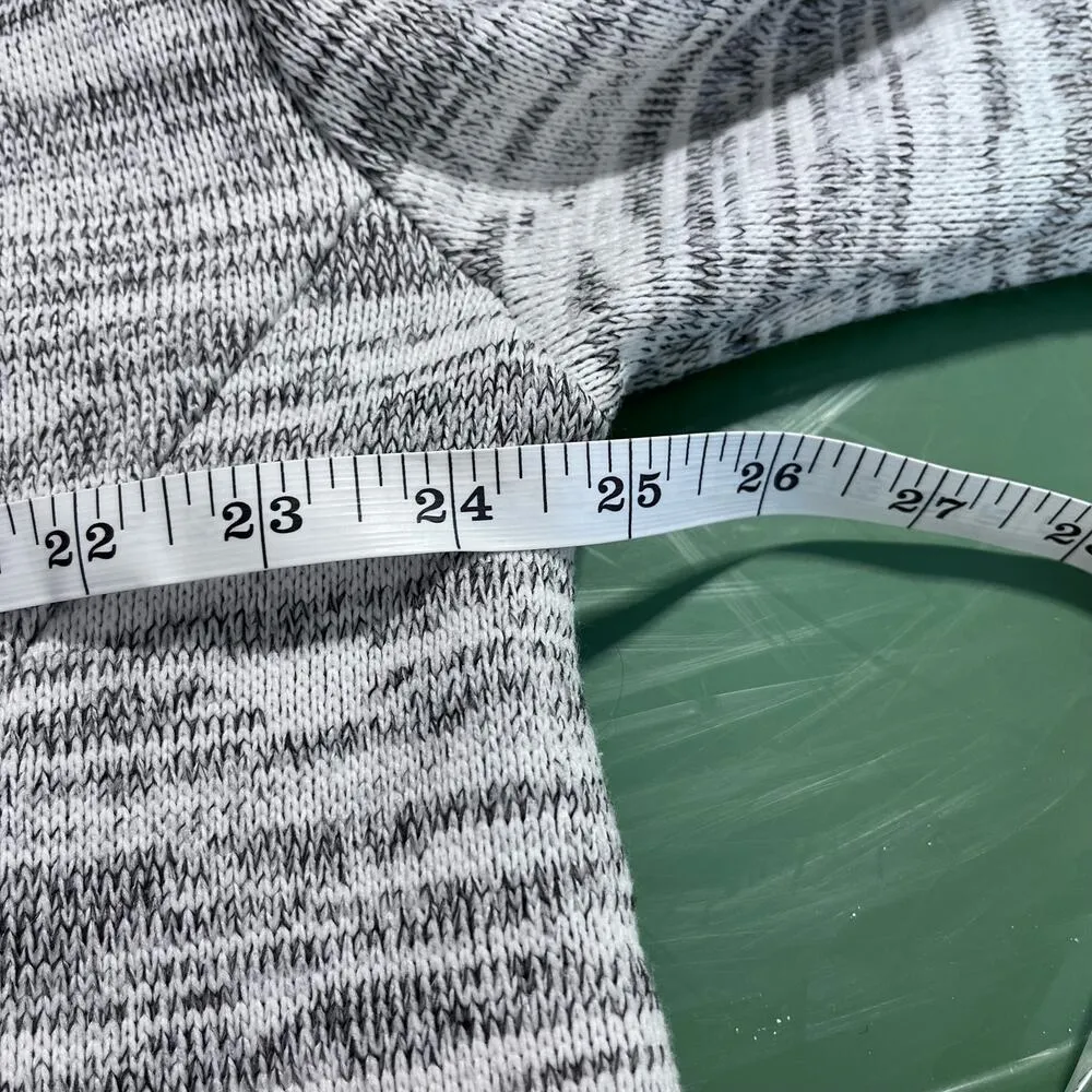 Anthropologie Saturday/Sunday Gray Spacedye Oversized Turtle Neck Sweater Large - Image 4