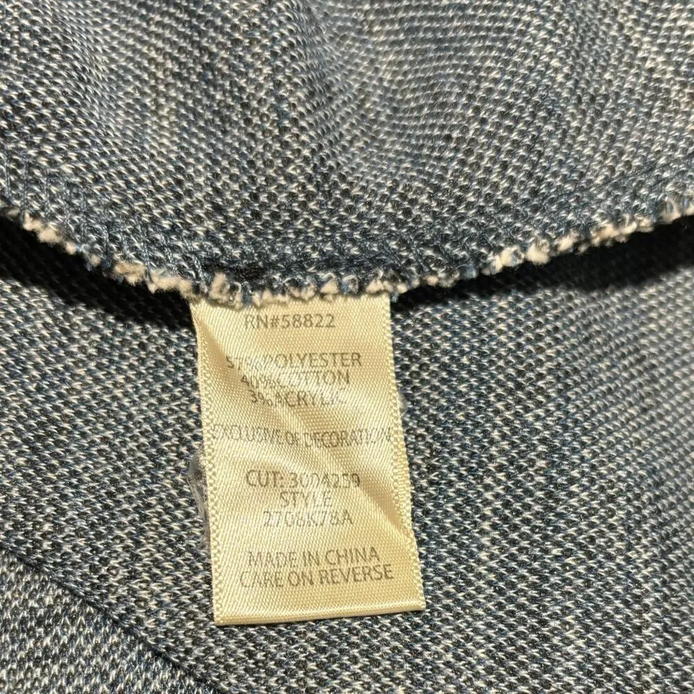 Max Studio XS Sleeveless Tweed Tank Top Blue & White - Image 7