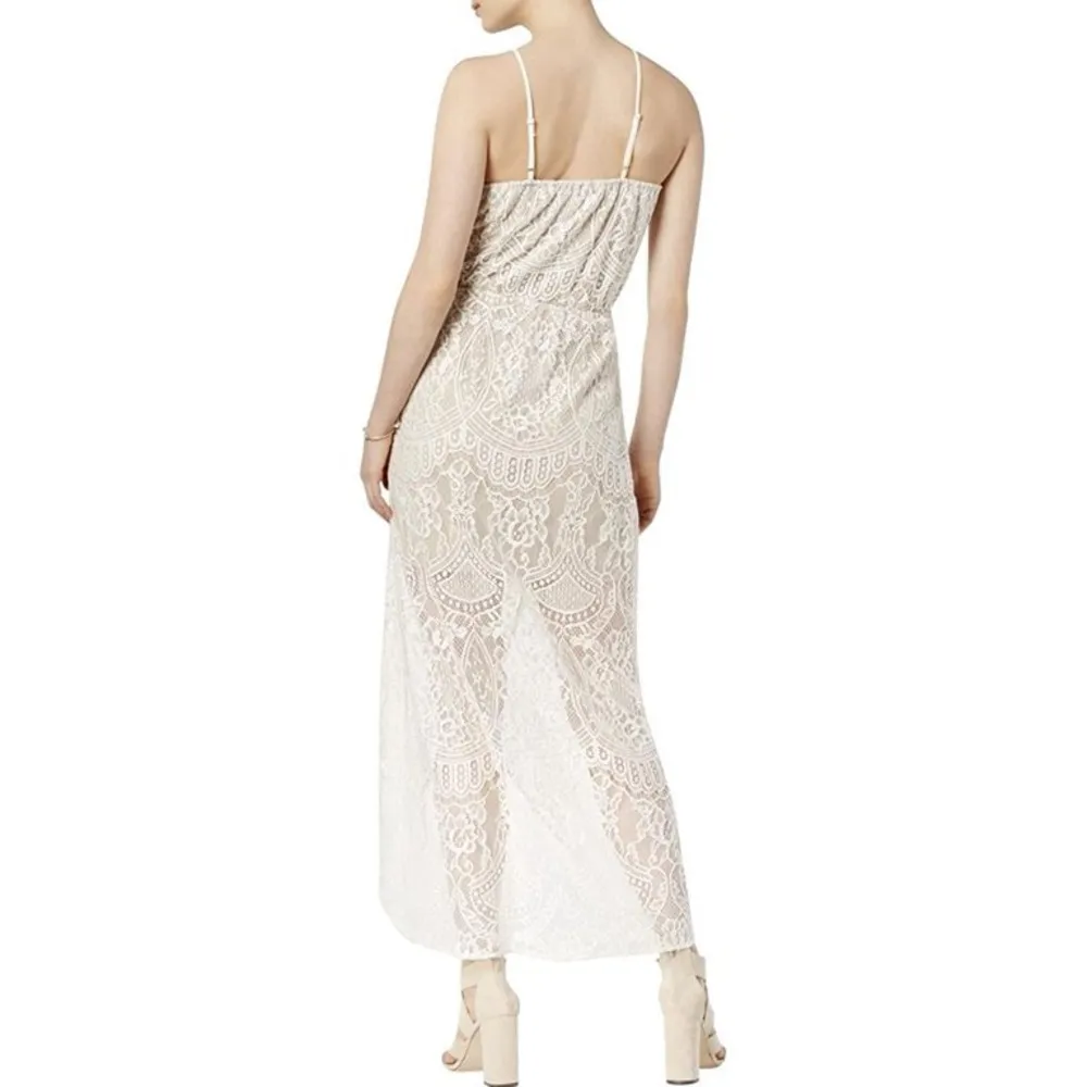 BAR lll Sydney White/ Ivory Lace Maxi Wrap Dress Bridal - Image 2