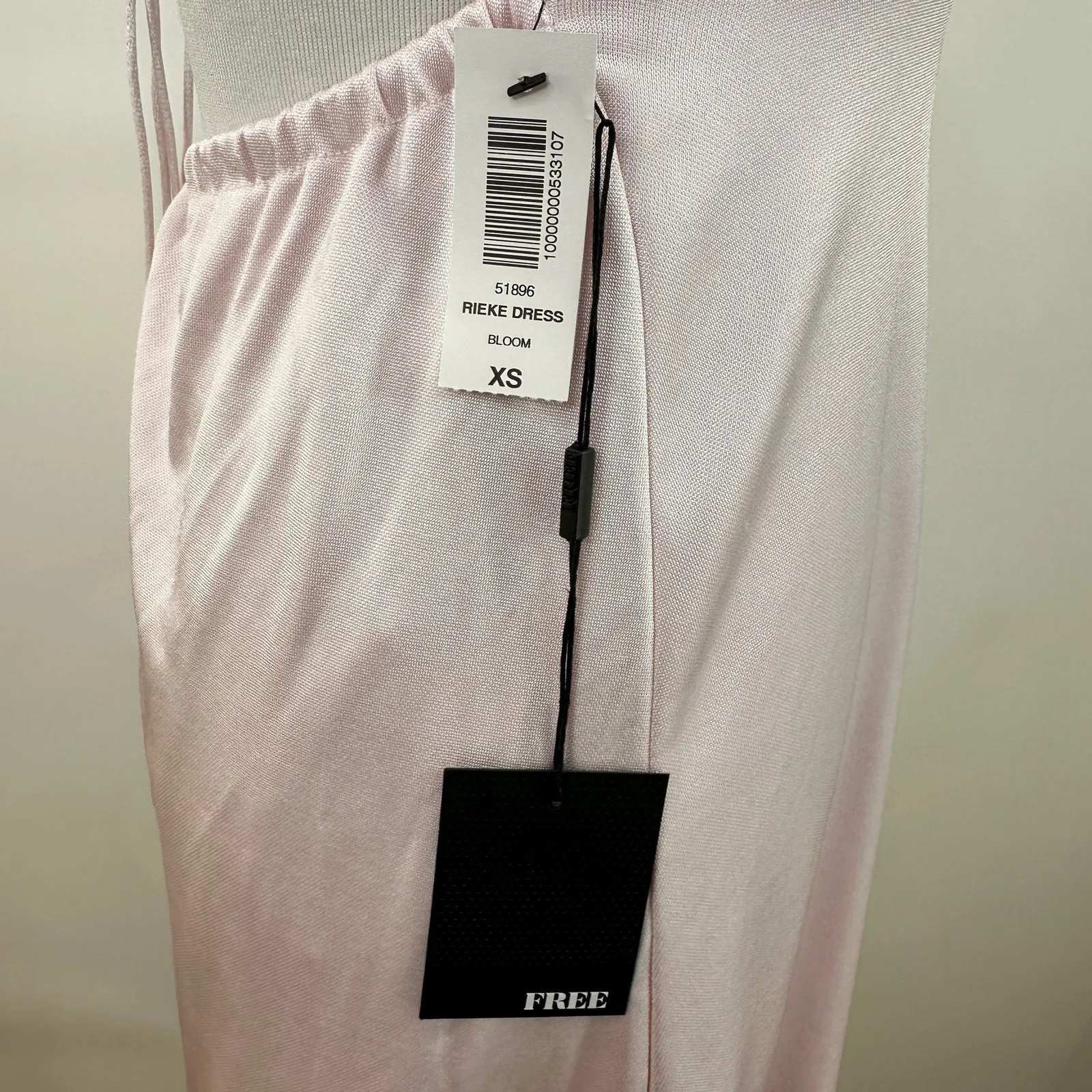 Wilfred Free Aritzia Light Pink Shimmery Spaghetti Rieke Mini Dress NWT XS - Image 8