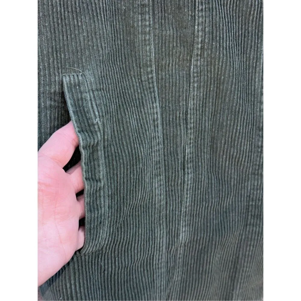 Vtg Green Windsor Corduroy Shacket Medium - Image 4