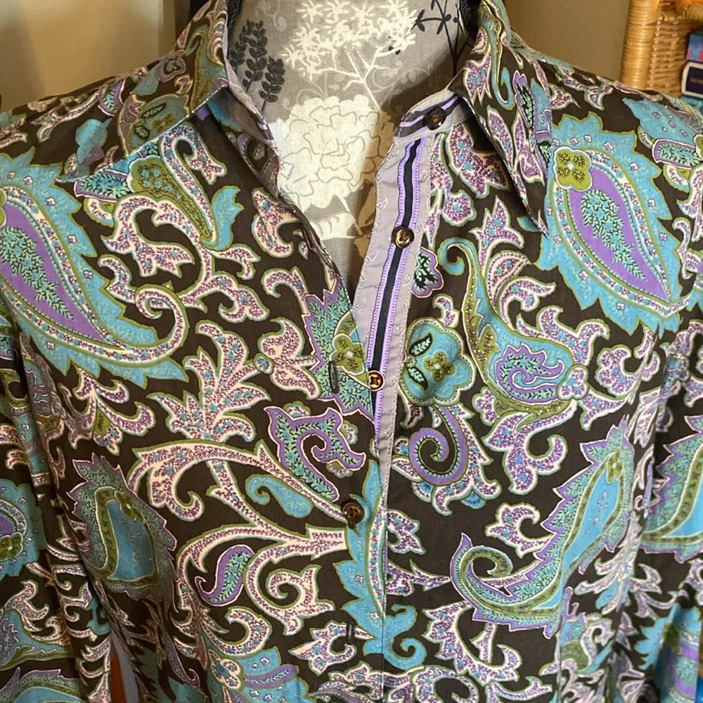 Robert Graham Paisley Button Down Blouse - Image 2