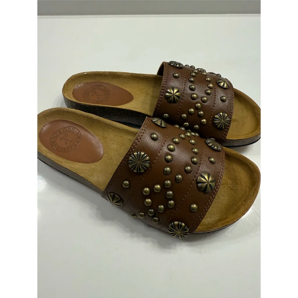 Penelope Chilvers Sol stud slides Brown Size 7 - Image 2