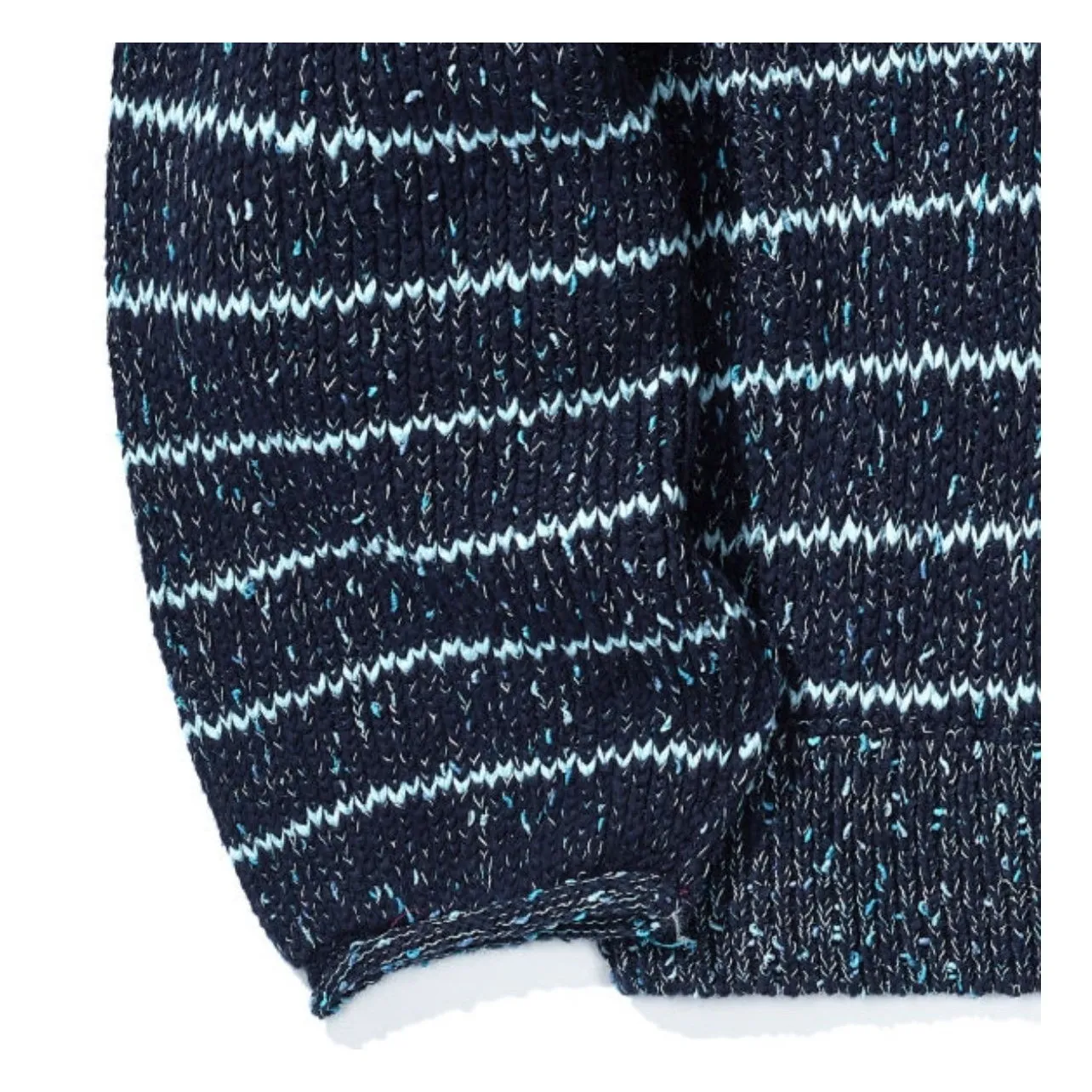 Free People Blue Striped‎ Chunky Knit Sweater Women's Size M Excellent - Image 8