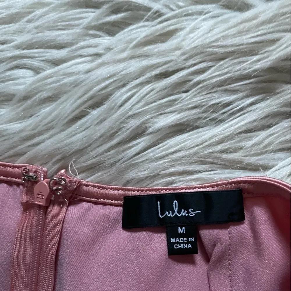 LULU’S Checking In Pink Satin Mini Skirt - Image 4