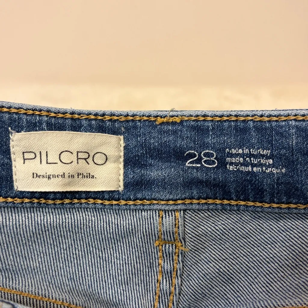 Pilcro- Yaya Crop Kick Flare Jeans Raw Hem Minimalist Closet Staple- Size 28 - Image 4