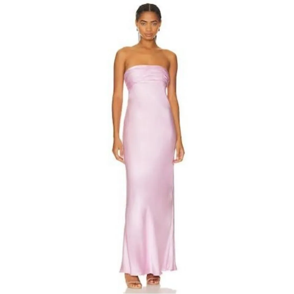 Shona Joy La Lune Strapless Ruched Bodice Maxi Dress in Peony NWT - Image 2