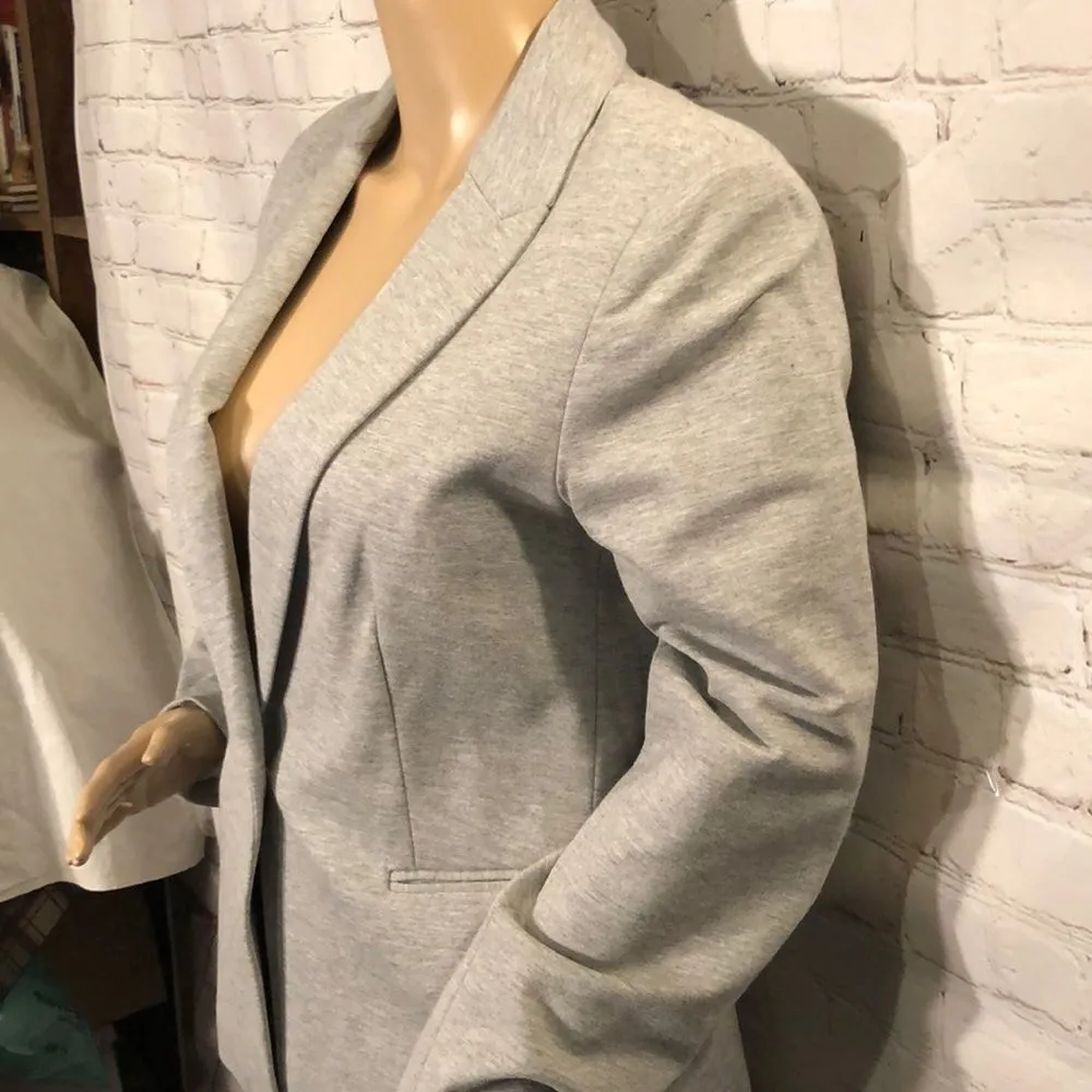 Philosophy Jersey Knit Heather Gray Career Blazer Small - Image 4