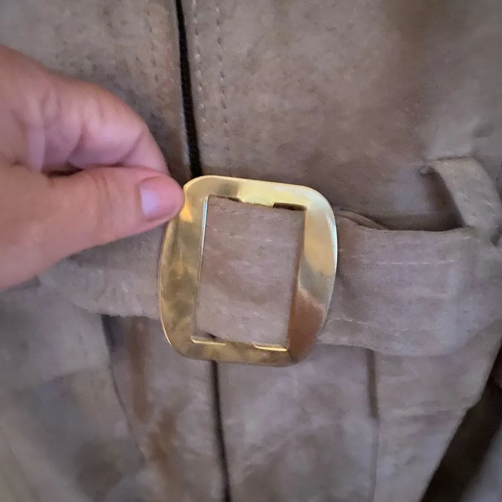 Vintage World Knits suede belted v - Image 2