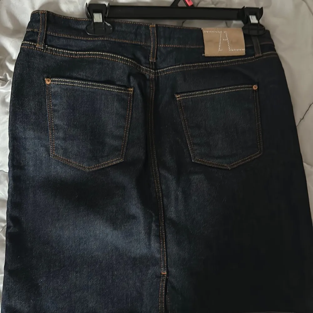 Zara dark wash denim skirt - Image 2