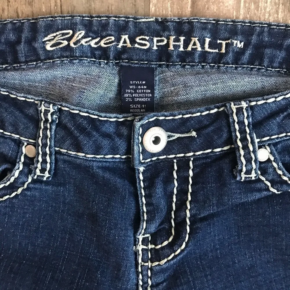 BLUE Asphalt stretch denim heavy stitch size 11 - Image 6