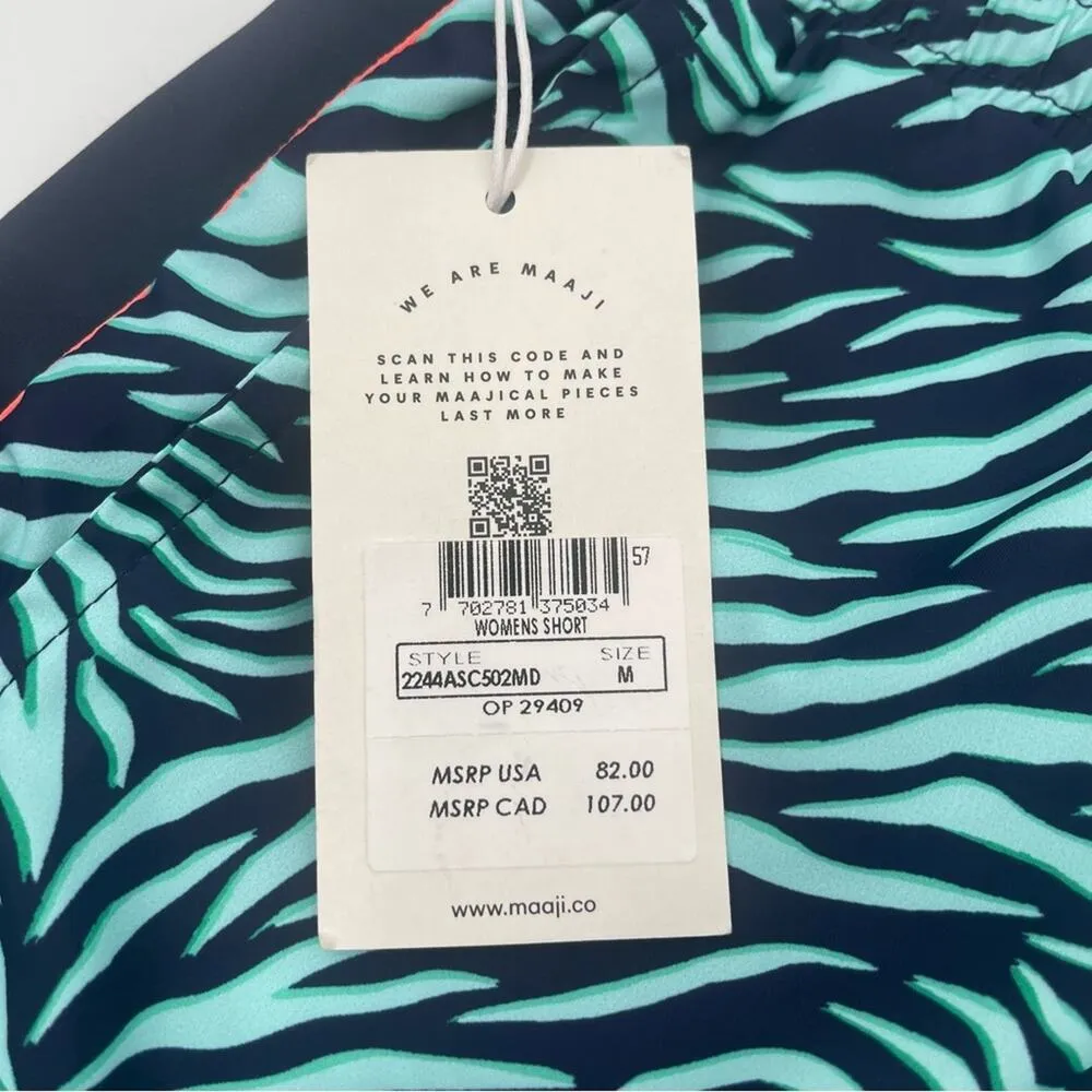 MAAJI Shorts Zebra Active Gym Beach Swim Athletic Interior Liner Size Medium NWT - Image 4