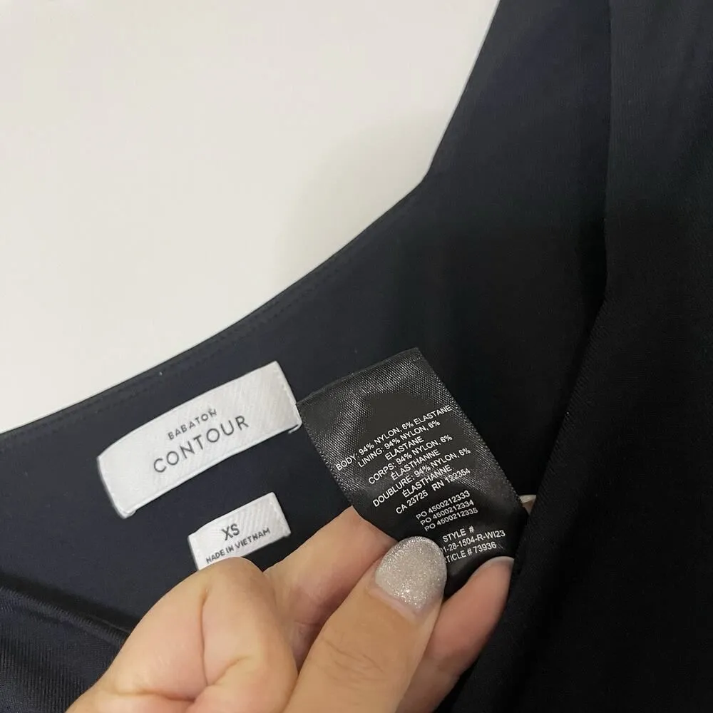 Aritzia Babaton Contour Square neck long sleeve black bodysuit size XS - Image 6