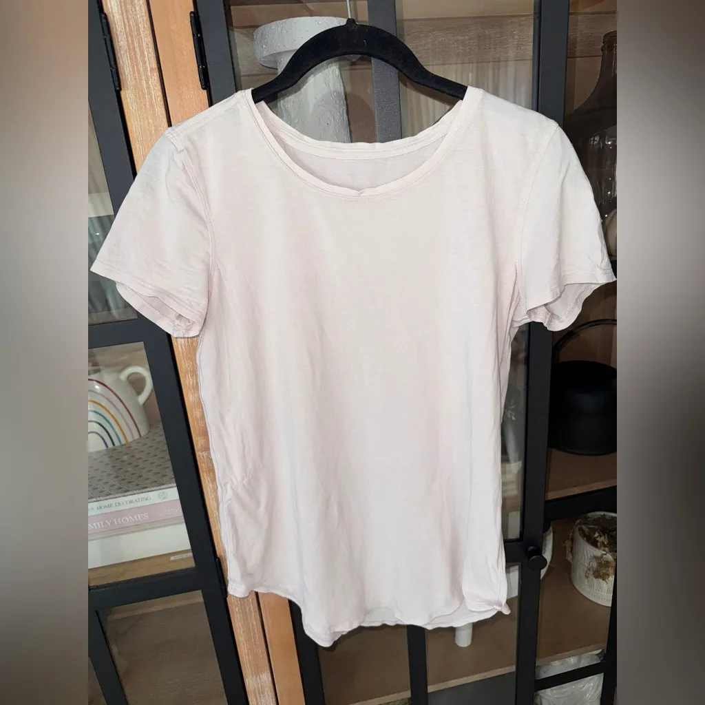 Lululemon love crew t-shirt tee short sleeve strawberry milk pale blush pima - Image 2