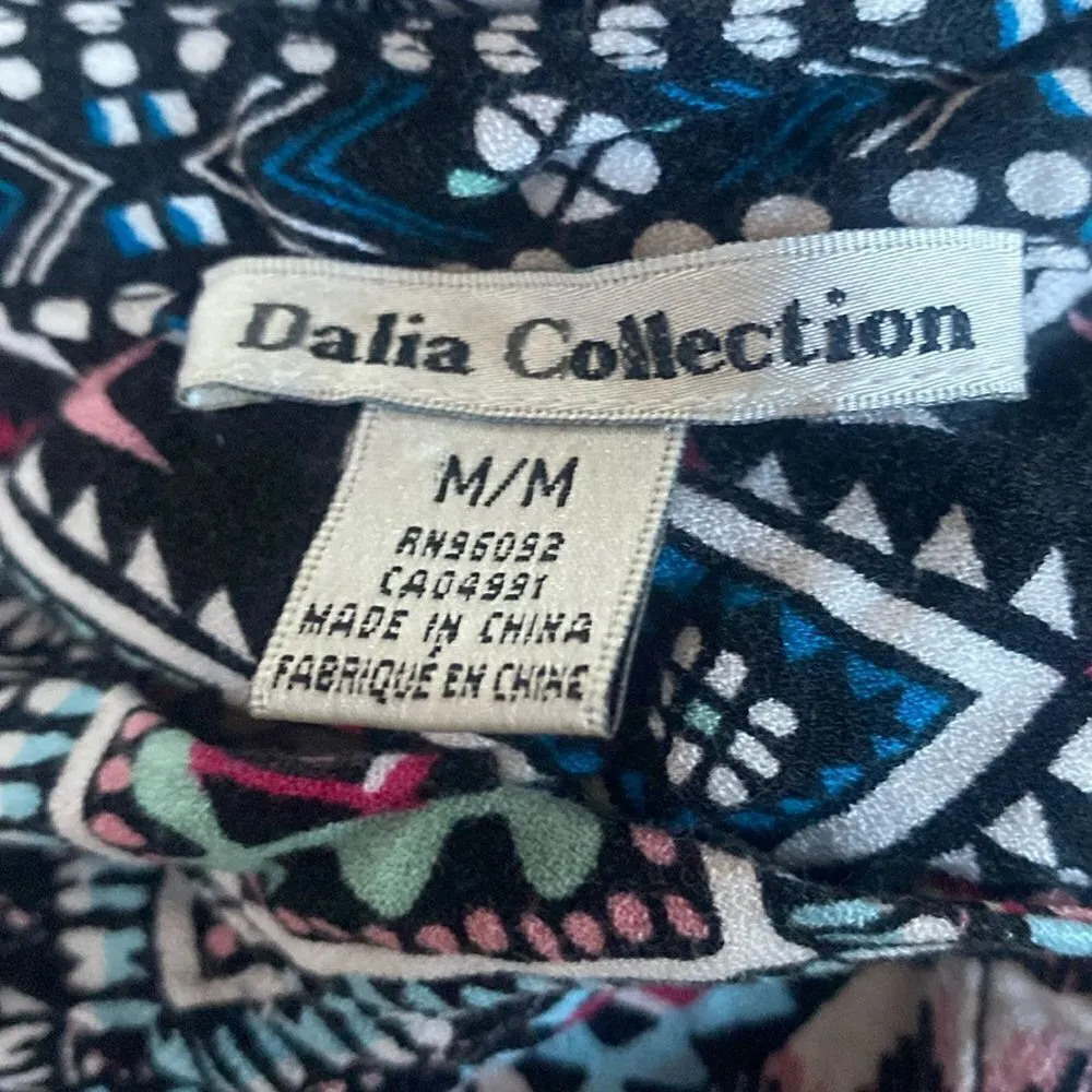 Dalia Collection Sleeveless Boho Geometric Print Blouse – Size M Multicolor Rayo - Image 3