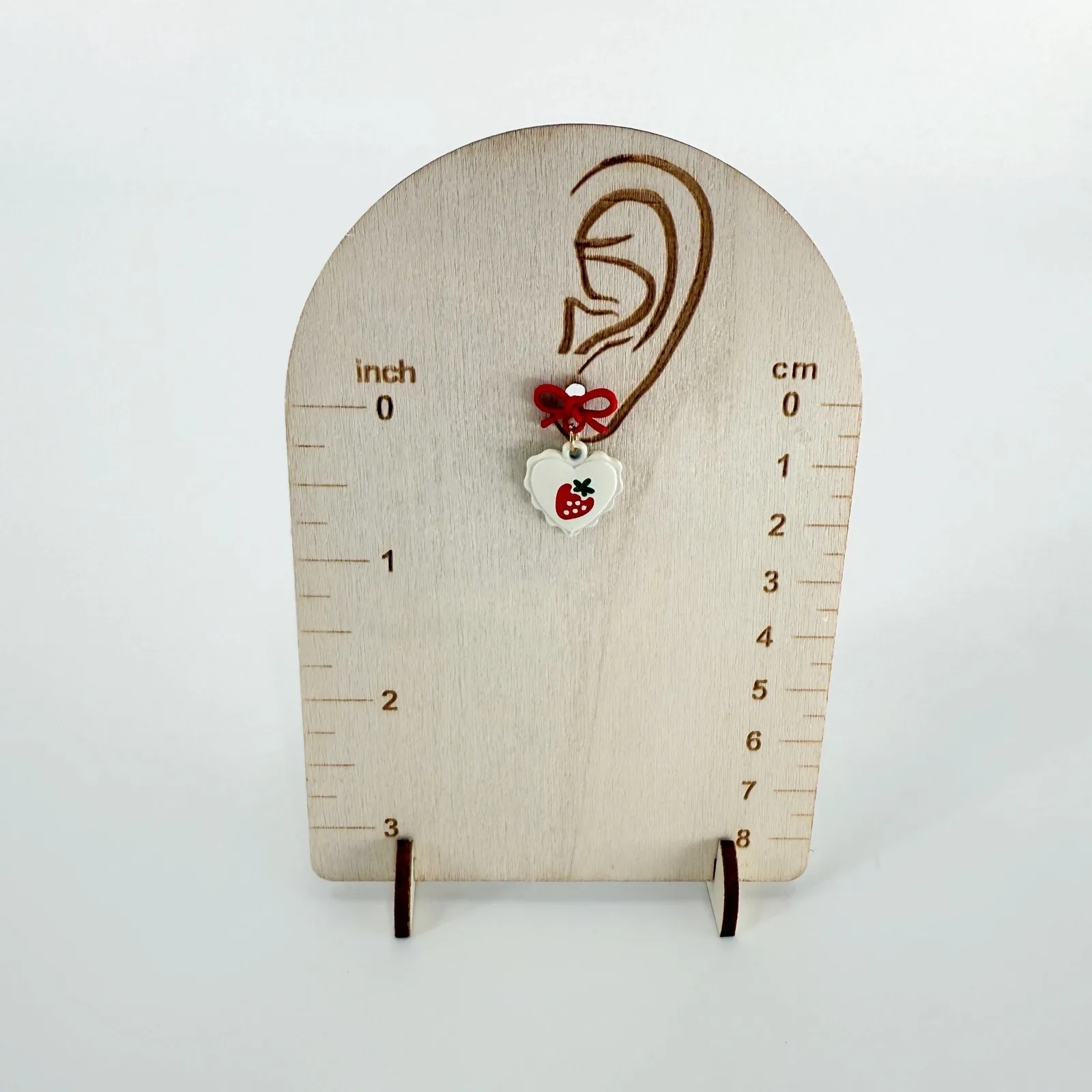 Strawberry Coquette Earrings, Cute Dangle Earrings, Gift For Women, Cottagecore White - Image 3