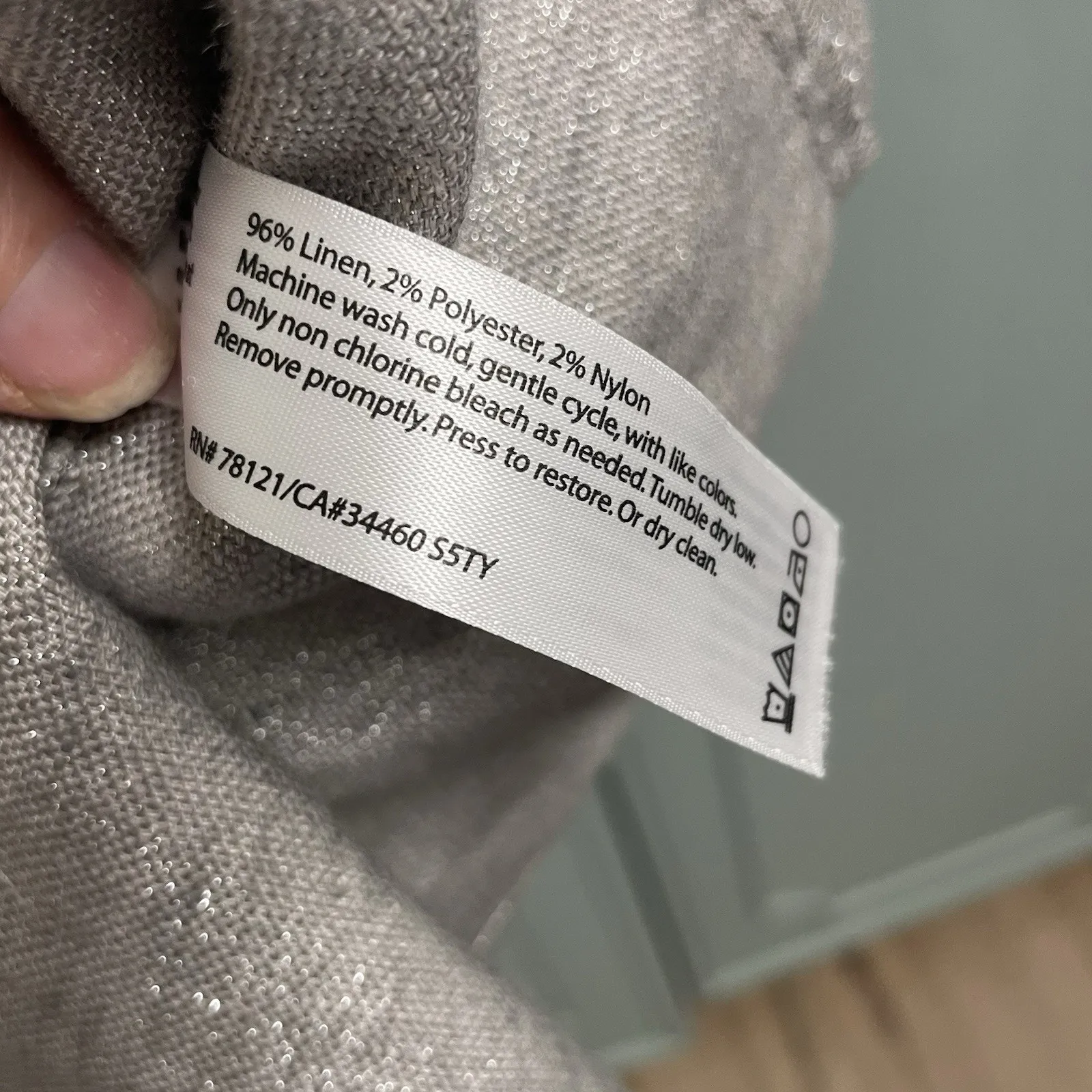 Eileen Fisher Gray Linen Sz Small Petite Dress Pockets Tank Style Lagenlook - Image 4