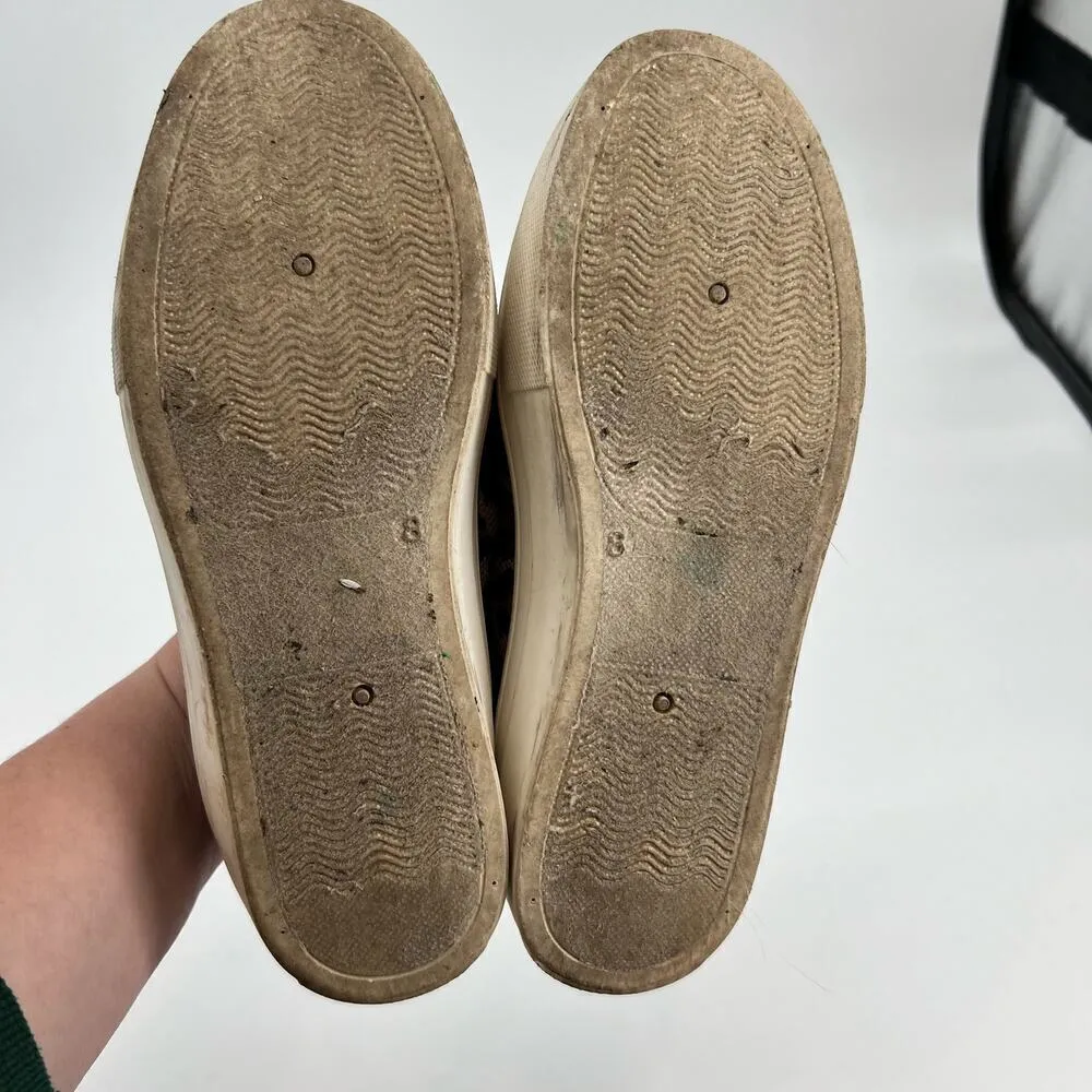 Steve Madden Mailer MALR01S1 Leopard Print Slip on sneaker Shoe Size 8 Knit Top - Image 4