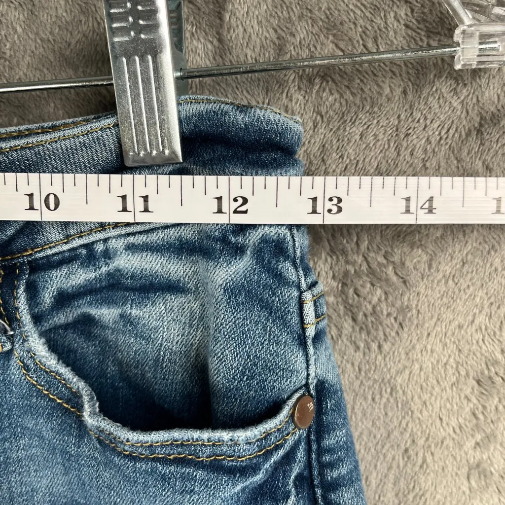 Judy Blue Boyfriend Fit Jeans Women's Size 0/24 Distressed Blue Denim Grunge Y2K - Image 4