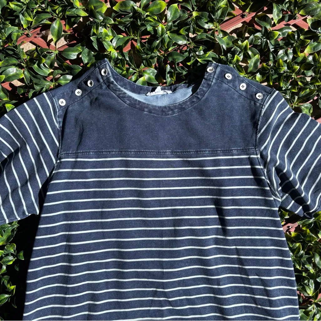 Jane and Delancey Navy and White Striped Short Sleeve Tee - Image 3