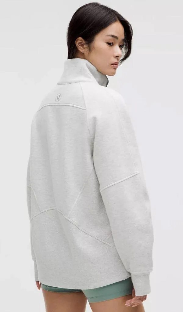 Scuba Oversized Funnel-Neck Half Zip Long - Image 2