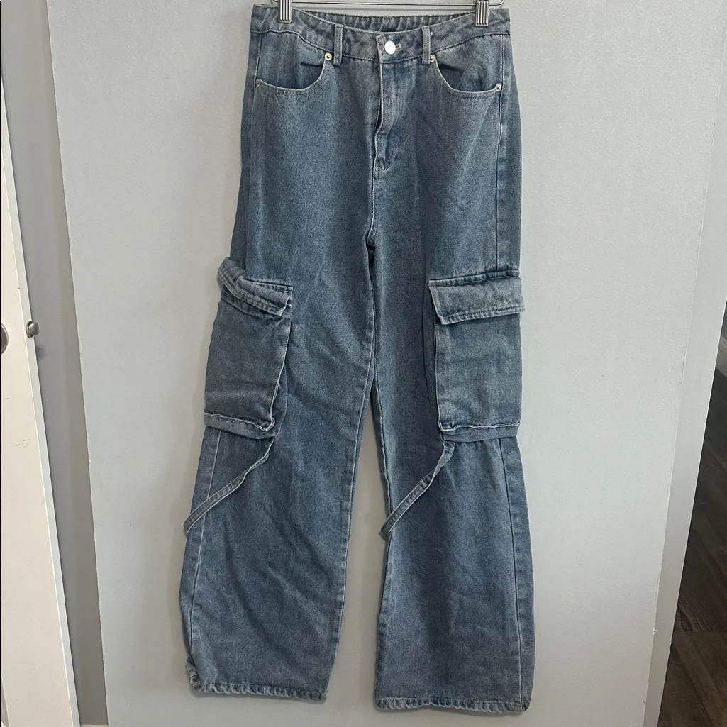 Papermoon Denim Cargo‎ Pants - Image 2