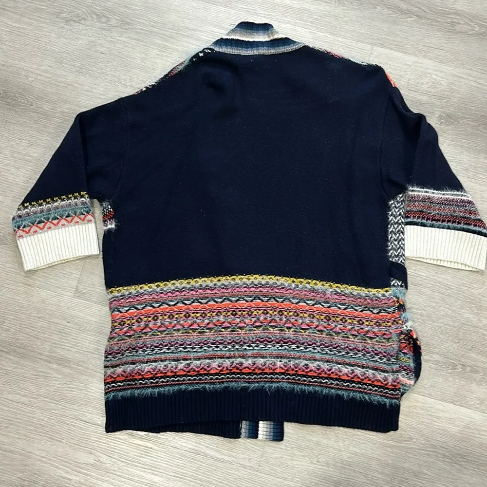 Anthropologie sleeping on snow fair isle eyelash cardigan sweater XS/S - Image 2