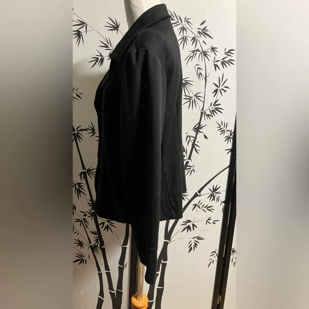 Molly and Maxx Black unlined Double Breasted Knit Jacket. Sz XL - Image 2