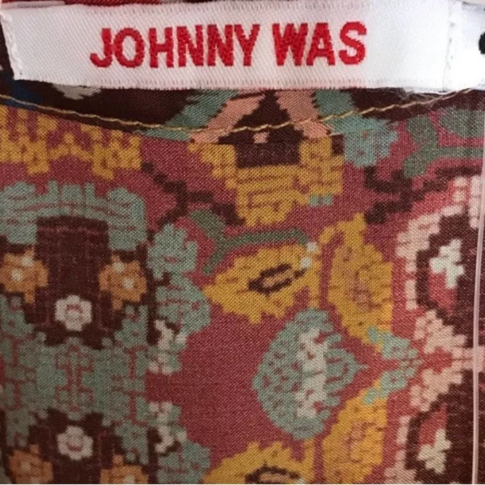 Johnny Was NEW Sasha Maine Tunic Top Orange Floral Paisley Silk S - Image 8