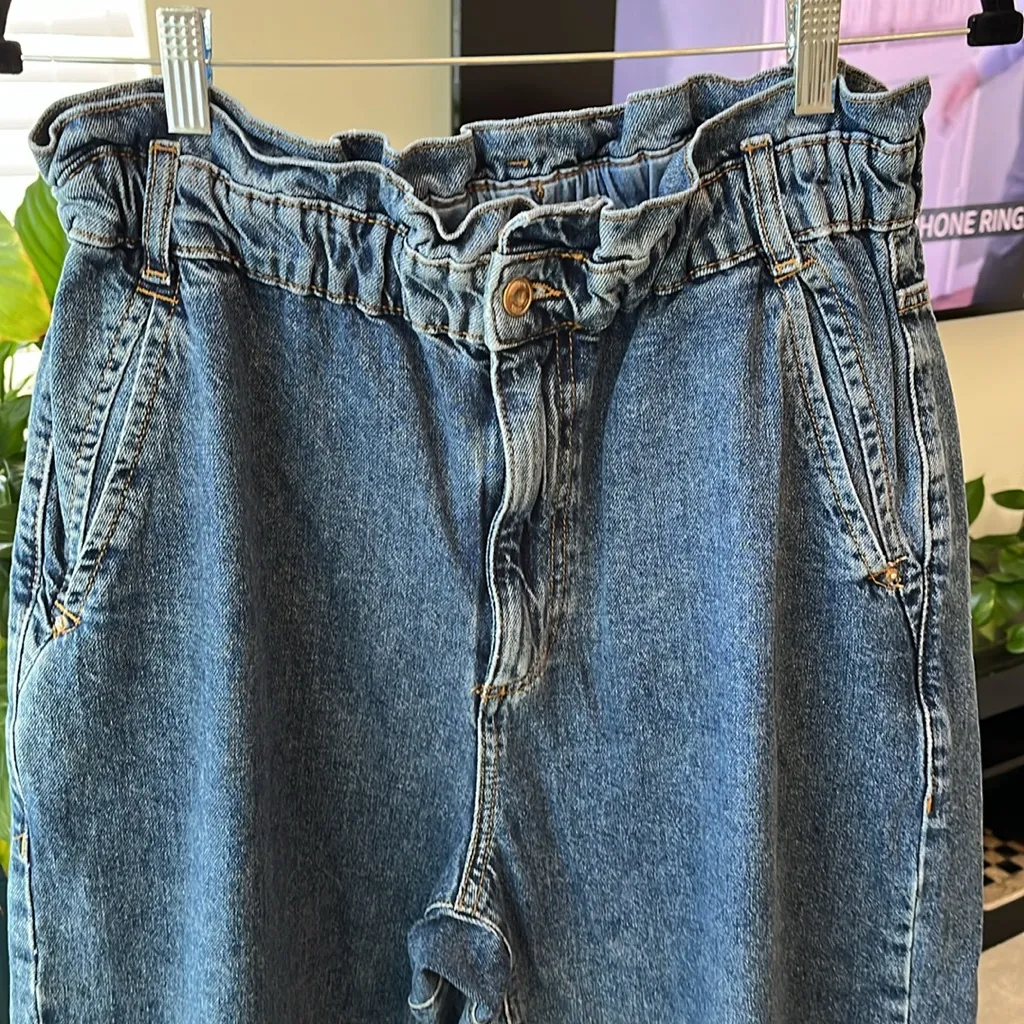 Zara paper bag waist jeans size 10 - Image 4