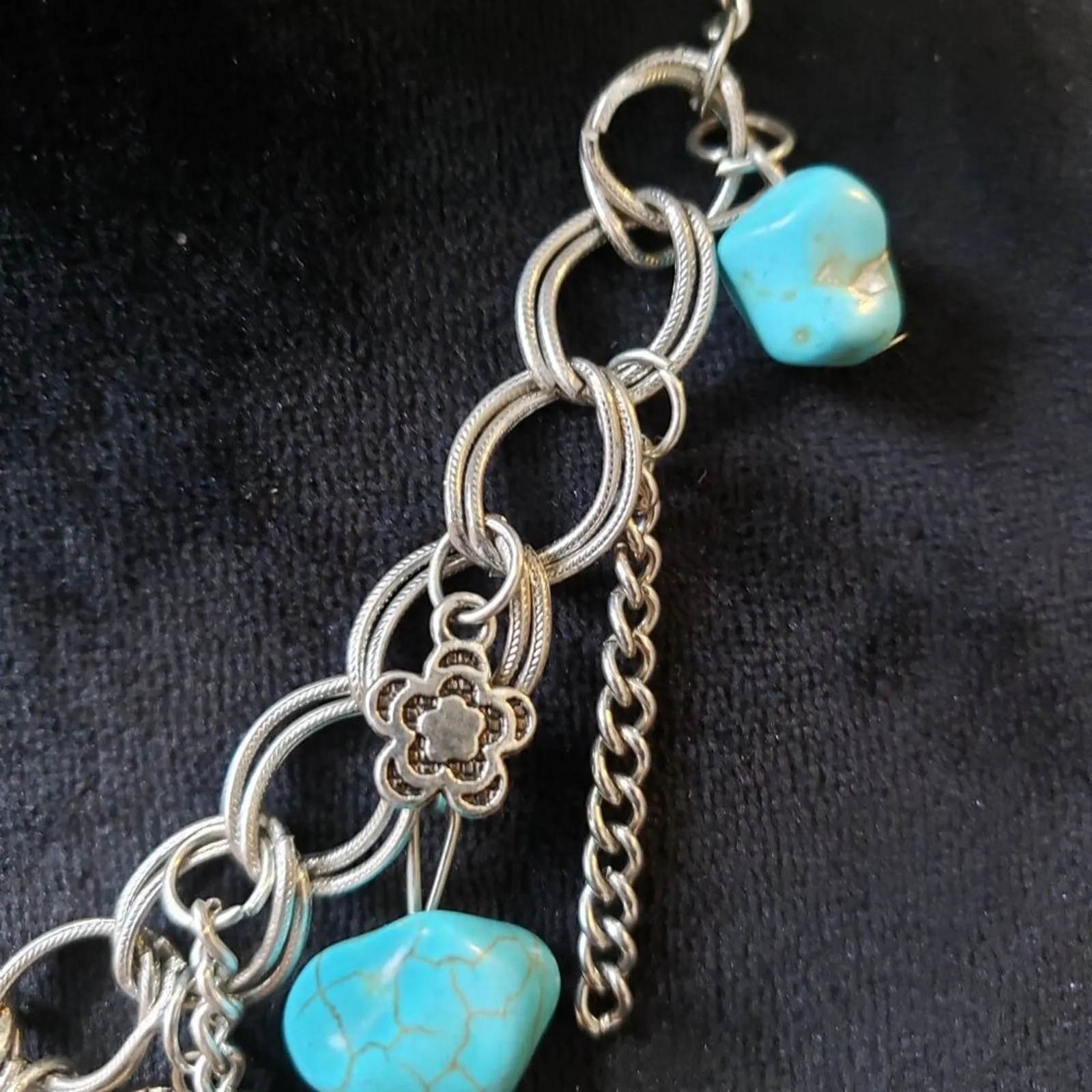 Womens Blue Turquoise Crackle - Image 5