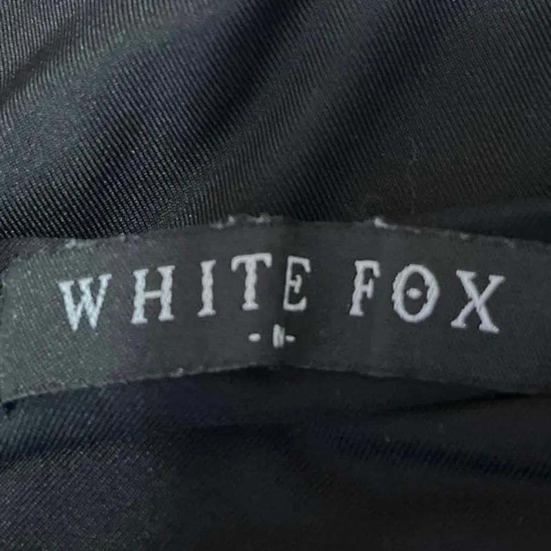 White Fox Black Sleeveless One Shoulder Cutout Cami Camisole Bodysuit Tank Top M - Image 3