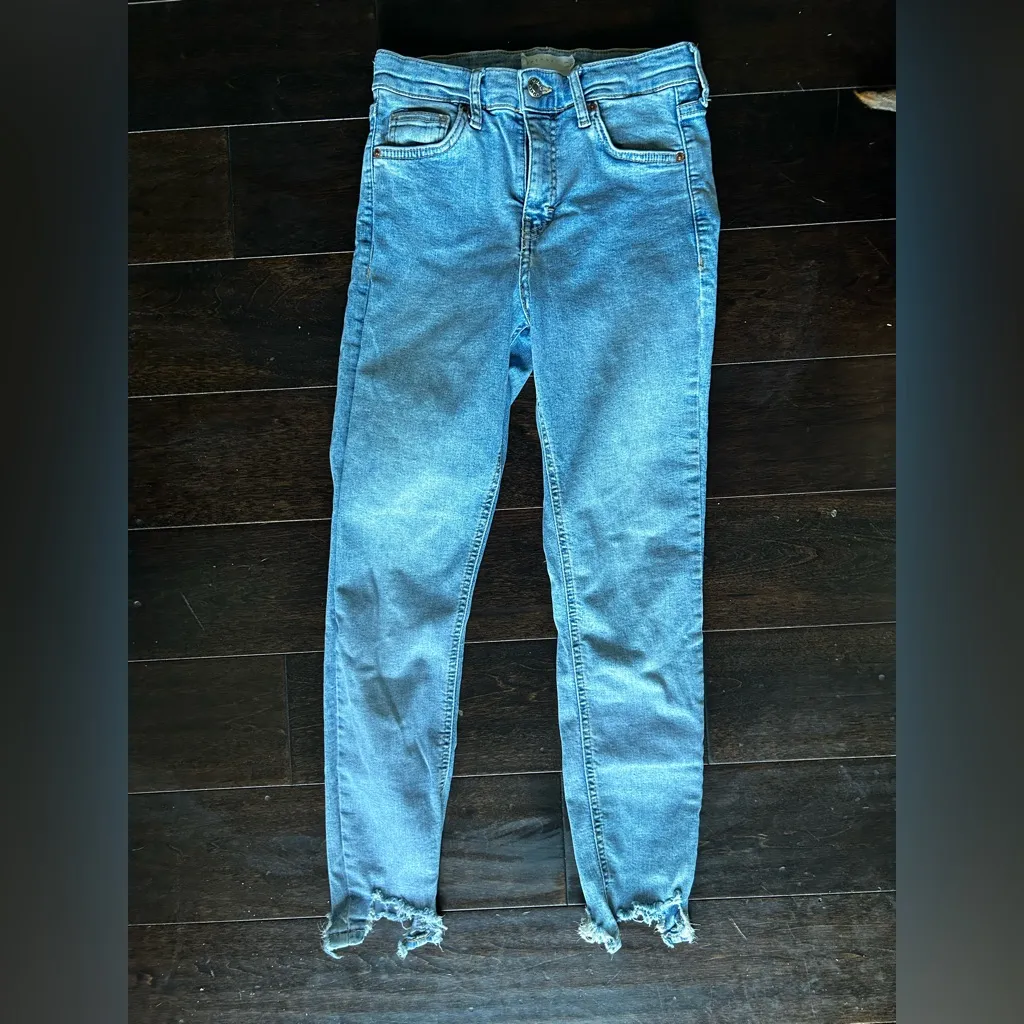 Topshop Light Blue Skinny Jeans - Image 4