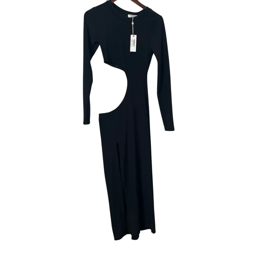 Frankies Bikinis NWT Carolina Terry Black Cutout Midi Dress Women’s Size XL - Image 3