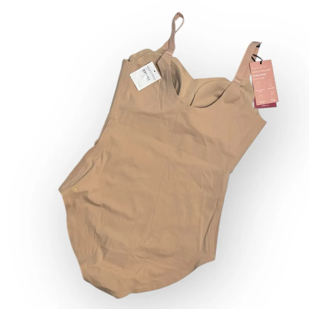 Honeylove Liftwear Cami Shapewear Control Bodysuit in Sand W2022 Sz L Tan Size L - Image 7