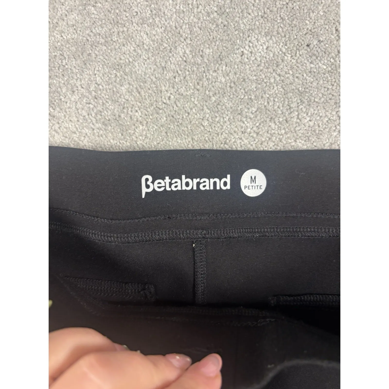 Betabrand Classic Yoga‎ Dress Pant Straight Leg Womens Size Medium Petite Black - Image 4