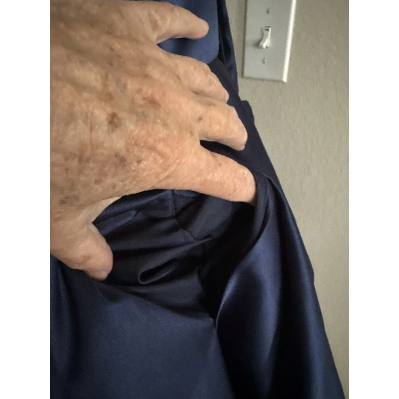 Blue Short Formal Dress. Corset Back With Pockets And Earrings Size 12 - Image 3