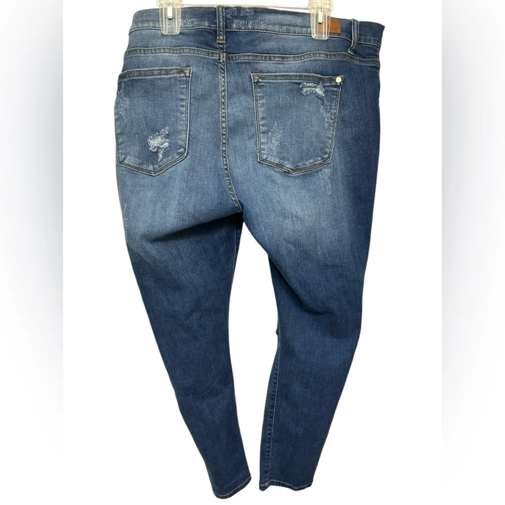 Judy Blue Jeans Skinny Fit Animal Print Cheetah Leopard Patch Distressed - Image 2