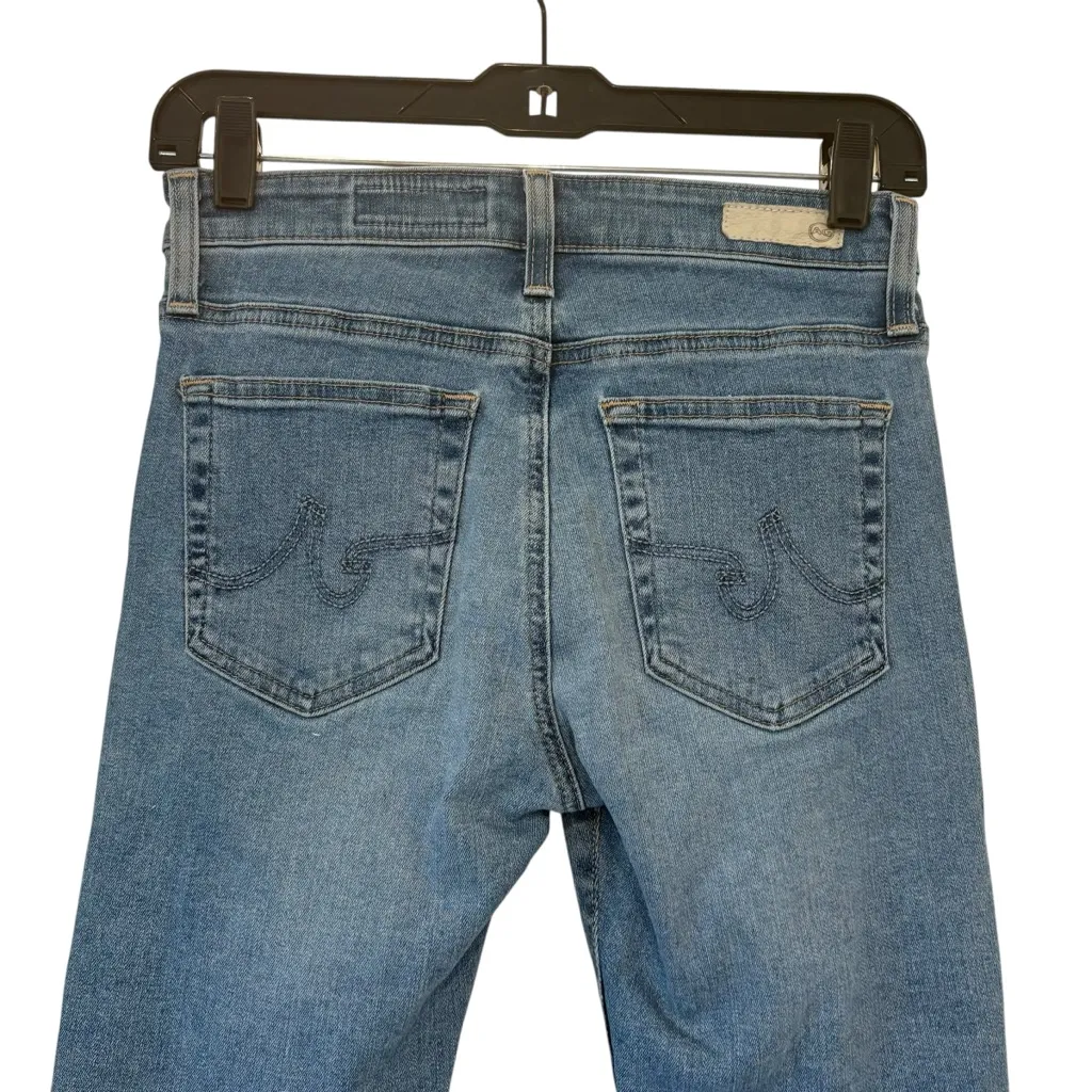 AG Adriano Goldschmied Jeans Farrah Skinny Ankle Striped Raw Hem, Sz 26 - Image 8
