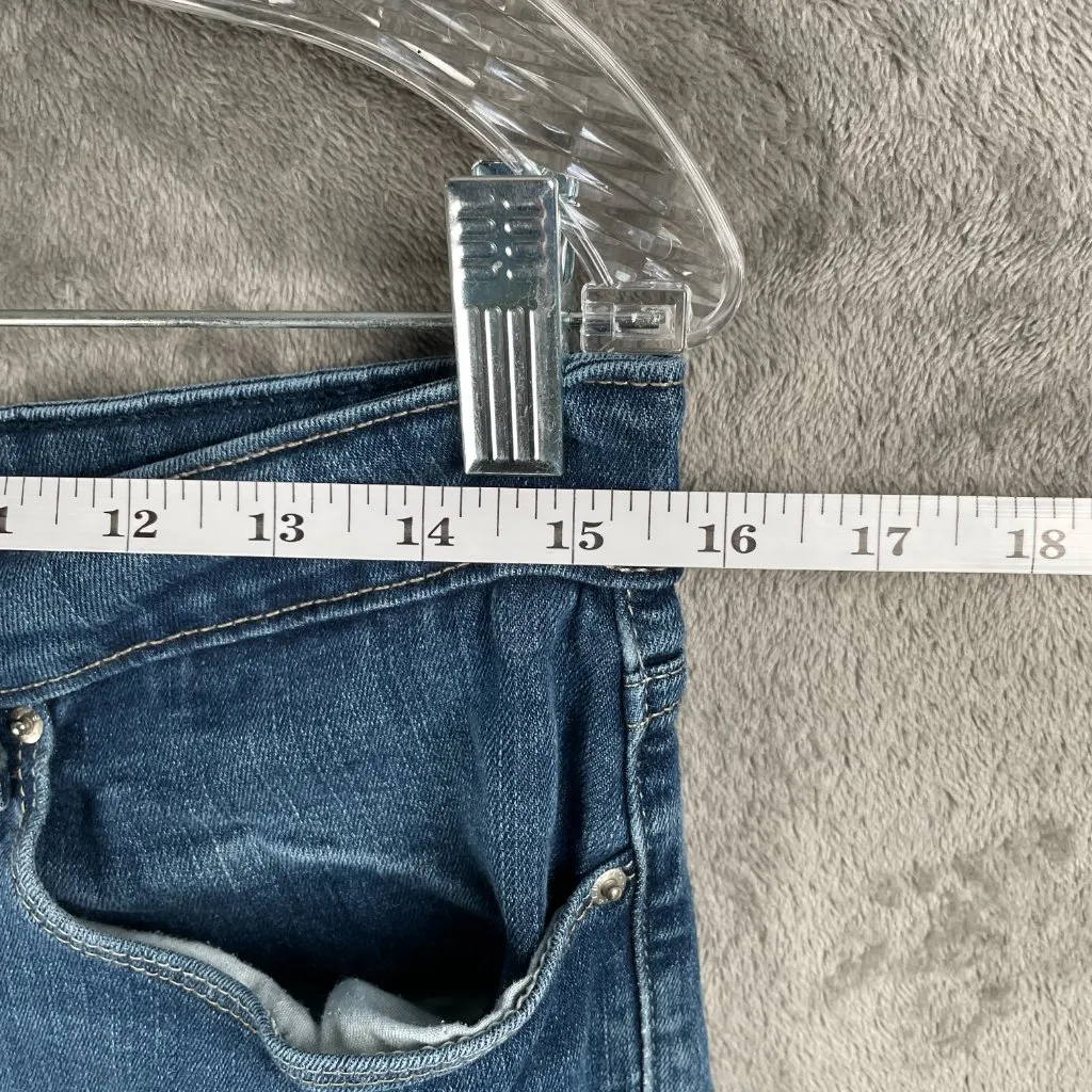 Signature Levi Strauss Mid Rise Bootcut Jeans Women’s 10 W30 L34 Distressed Blue - Image 7