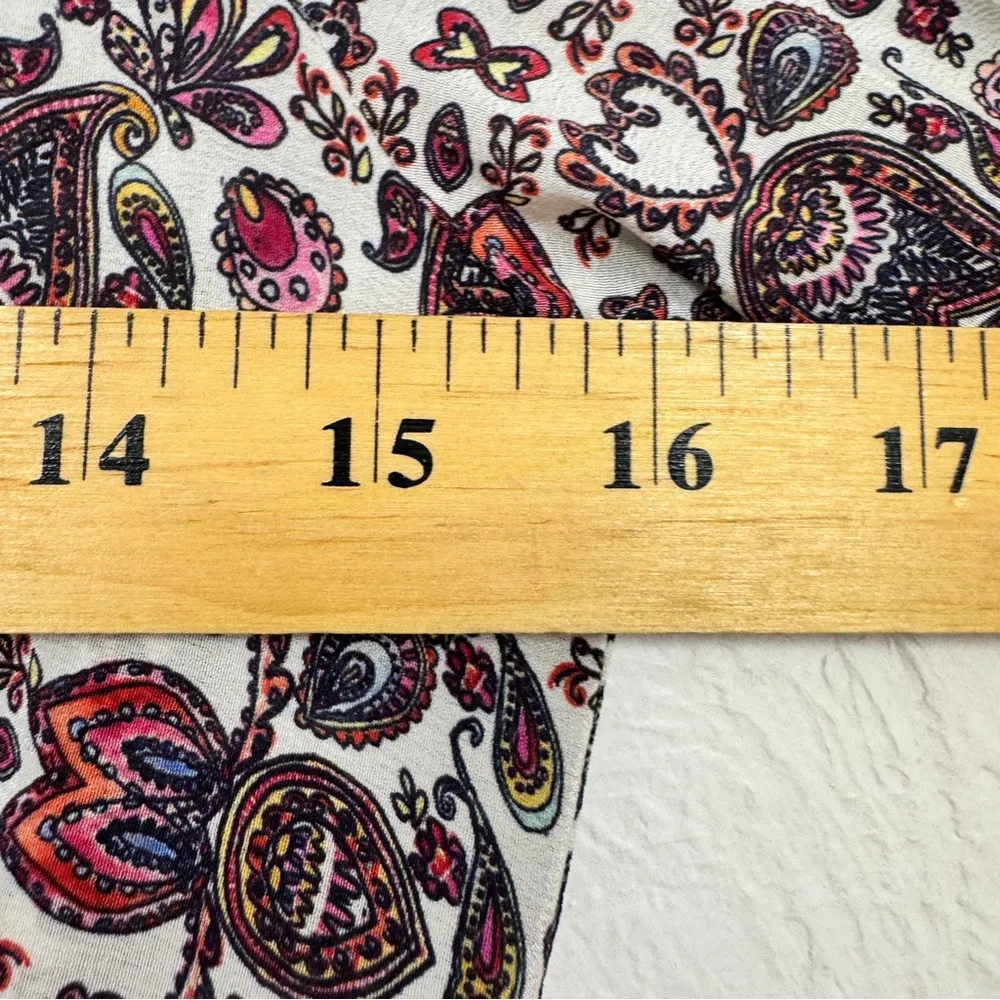 Shoshanna Purple Paisley Silk Dropped Waist Mini Dress Womens 0 Boho Coquette - Image 10