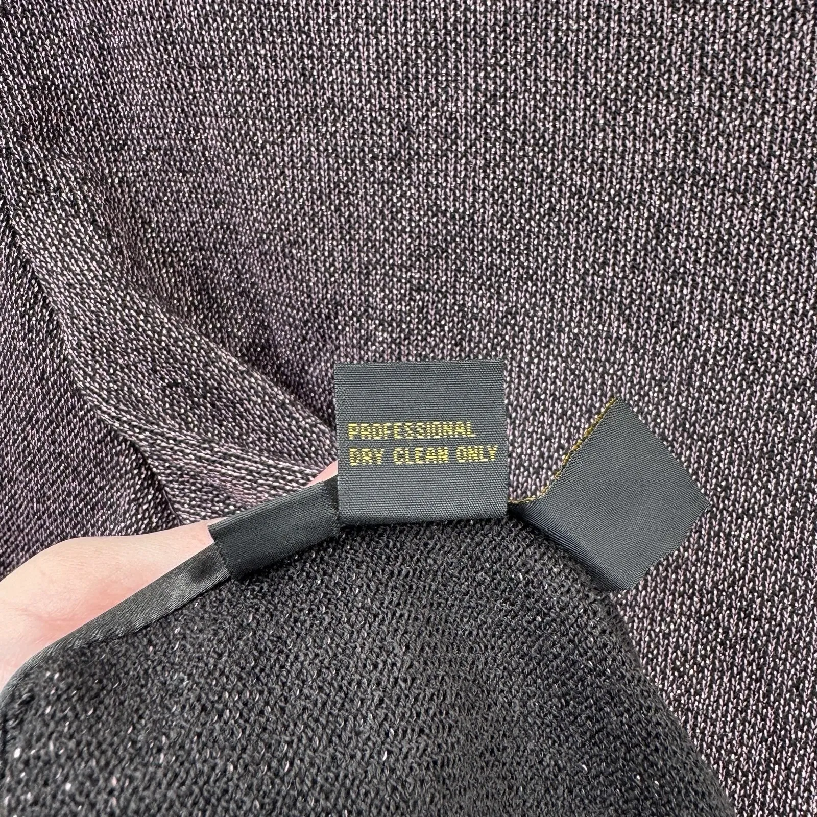 Vintage Donna Vinci Knit Formal Blazer Womens 14 Purple Pink Wool Blend Sparkle - Image 14