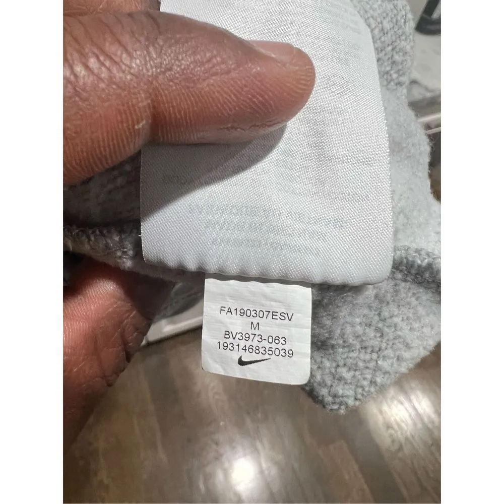 Nike Sportswear Essentials Fleece Pullover Hoodie Women MED Gray Blue - Image 9