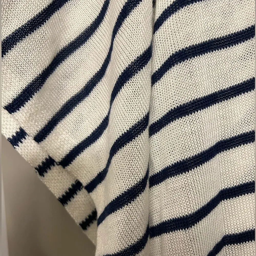 Chaps Ombre Blue Striped Poncho One Size - Image 3