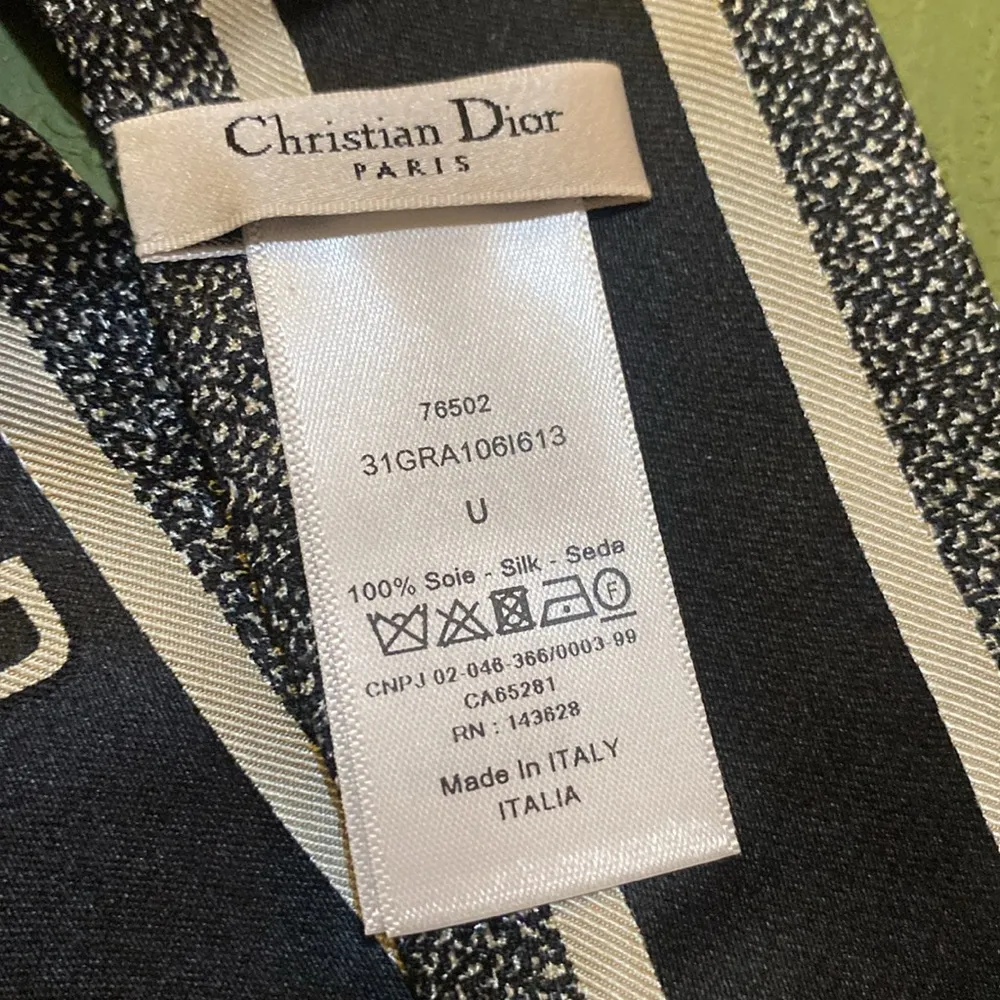 Dior Granville Mitzah Scarf Black Multicolor Silk Twill - Image 2